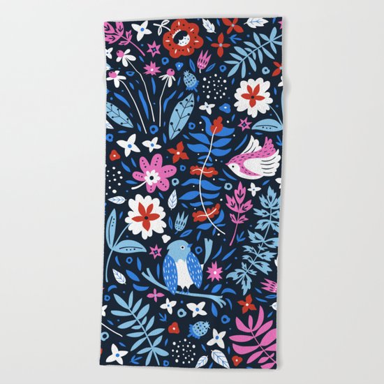 Little Birds Beach Towel