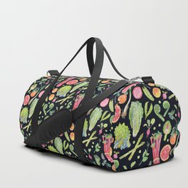 Spring Harvest Pattern Dark Duffle Bag