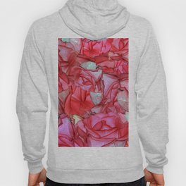 Red roses abstract Hoody
