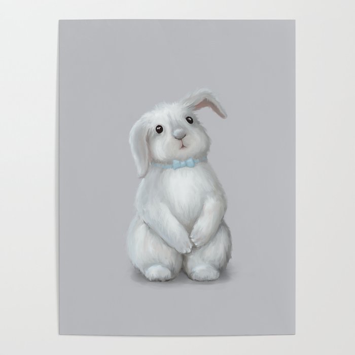 White Rabbit Boy Poster