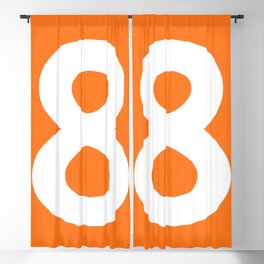 Number 8 (White & Orange) Blackout Curtain