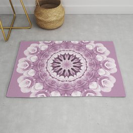 Floral Mandala - Purple Pastel Rug