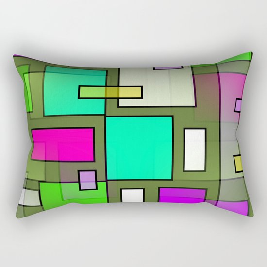 Color Structure Rectangular Pillow