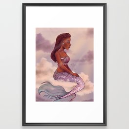 Pastel Clouds Framed Art Print