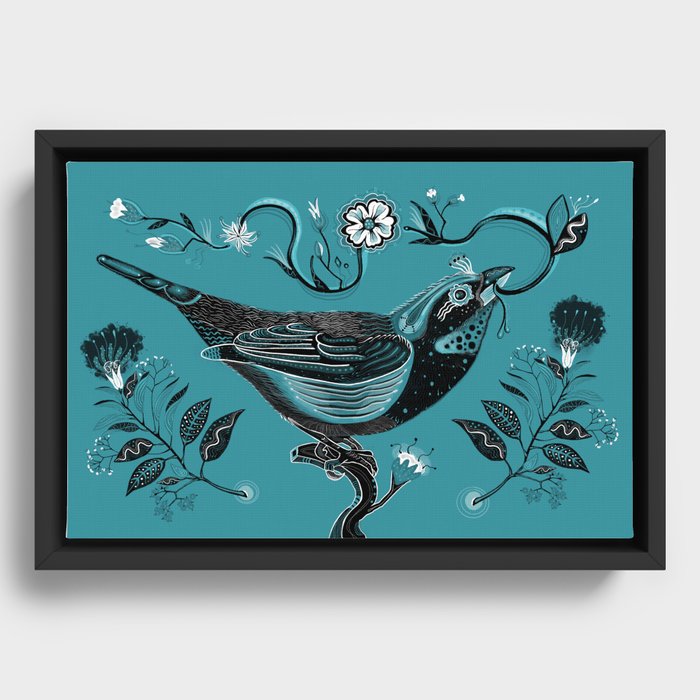 Bird of peace Framed Canvas