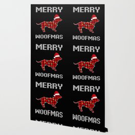 dachshund merry woofmas christmas light gift for her Wallpaper