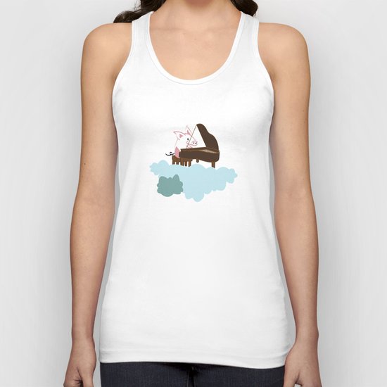 Pig Cloud-playing. Joy in the clouds collection Unisex Tank Top
