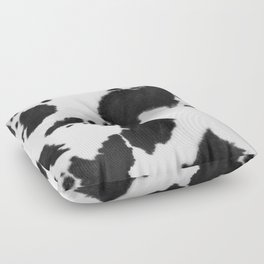 Black And White Howdy Cowhide (xii 2021) Floor Pillow