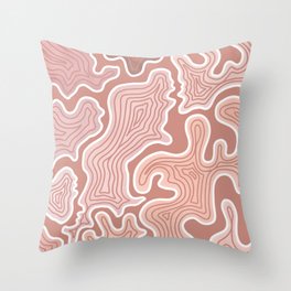Pastel Pink Abstract Throw Pillow