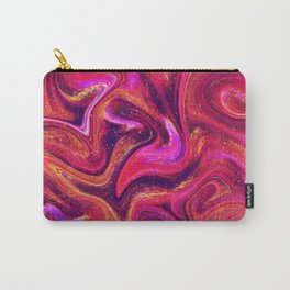Abstract, marbled, red, purple and gold Carry-All Pouch