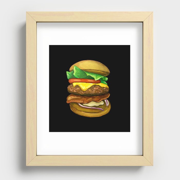 Burger Recessed Framed Print