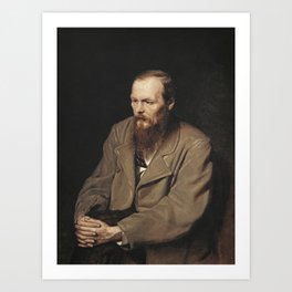 Vasily Perov Portrait of Fyodor Dostoyevsky Art Literary Genius Art Print