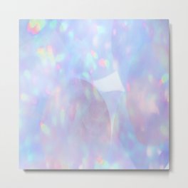 Blue holographic background Metal Print