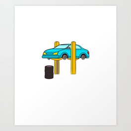 Auto Repair Car Mechanic Garage Shop Beginner Art Print