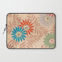 Colorful Floral Print Vintage Japanese Retro Pattern Laptop Sleeve