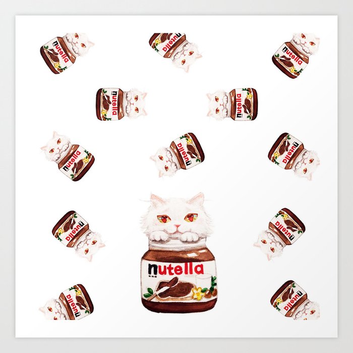 Nutella cats Art Print