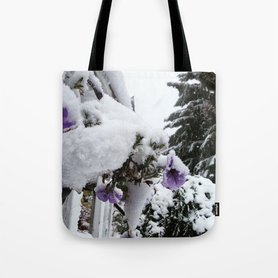 Snow in Spring Tote Bag