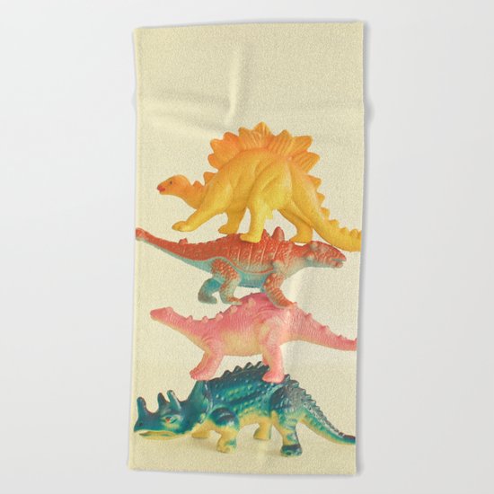 Dinosaur Antics Beach Towel