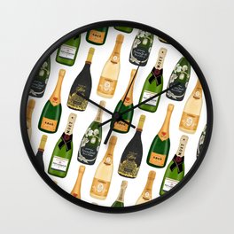 Champagne Bottles Wall Clock