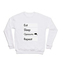 Eat Sleep Opossums Repeat - Opossum Desi Crewneck Sweatshirt | Oposum, Opossum, Eya, Familydidelphidae, Didelphisvirginiana, Vacice, Zarig, Beutelratte, Animal, Crabeatingopossum 