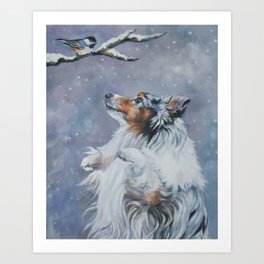 Shetland Sheepdog Sheltie Gifts Funny Dog Breed Art Prints Sheltie Art Print Right Behind You