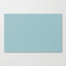 Light Aqua Gray Solid Color Pantone Canal Blue 14-4810 TCX Shades of Blue-green Hues Canvas Print