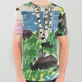 Birch and Lighthouse All Over Graphic Tee