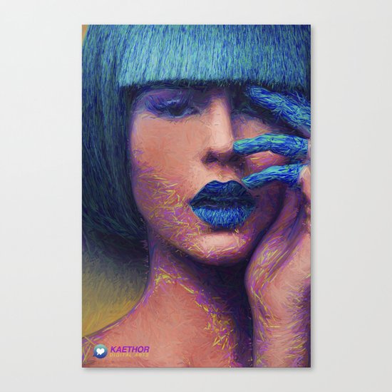 Blue - Illustration Canvas Print
