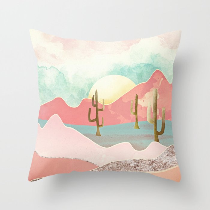 Desert Mountains Throw Pillow