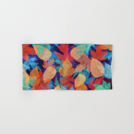 Colorful fallen leaves Hand & Bath Towel