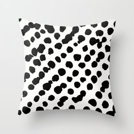 Skip in black and white Throw Pillow