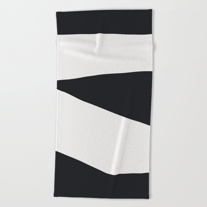 Black abstract #51 Icy Beach Towel