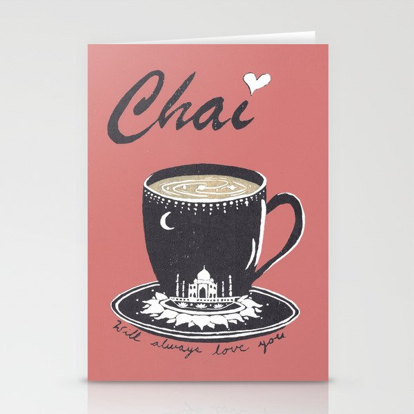 Chai Will Always Love You - Autumn Latte Silkscreen Print Stationery Cards