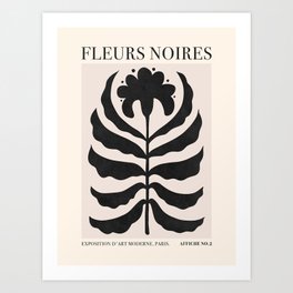 Fleur Noir N2 – Black Flower Exhibition Poster Edition Art Print