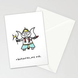 obstacles, my ass (ganesha) Stationery Card