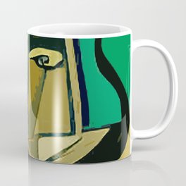 Hip cool Modern Abstract Cubist Portrait of a Girl Mug