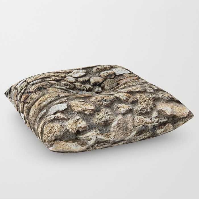 Ancient Roman Stone Wall Floor Pillow