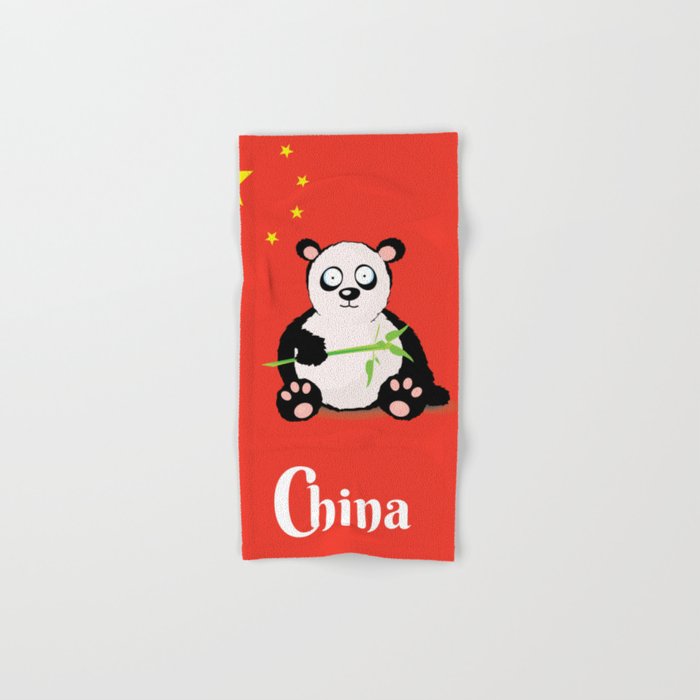 China Panda Cartoon poster Hand & Bath Towel