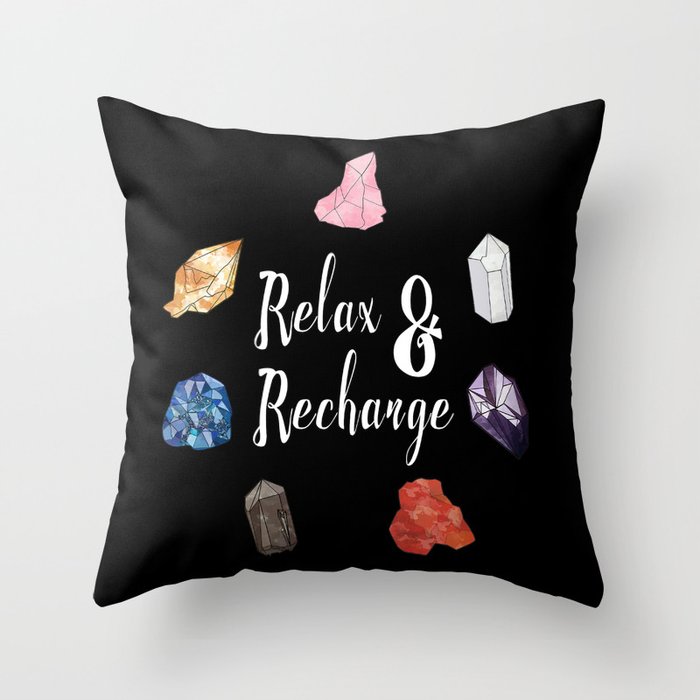 Relax & Recharge Throw Pillow