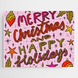 Merry Christmas and Happy Holidays Jigsaw Puzzle