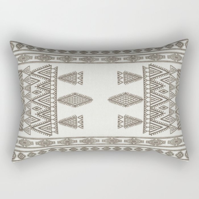 N239 - Rustic, Farmhouse, Boho Oriental Moroccan Style Rectangular Pillow