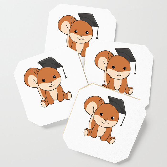 Kindergarten Nailed It Squirrel Graduation Coaster