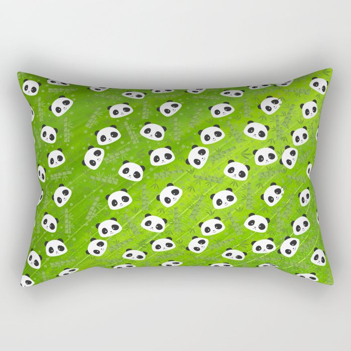  Panda and Bamboo Rectangular Pillow