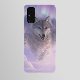 Wolf Pack Running - Northern Lights Android Case