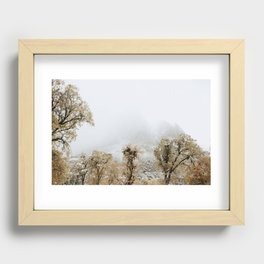 Autumn Meets Winter in Yosemite Valley Recessed Framed Print