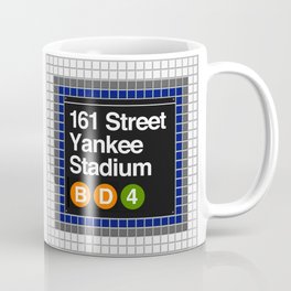 subway yankee stadium sign Coffee Mug