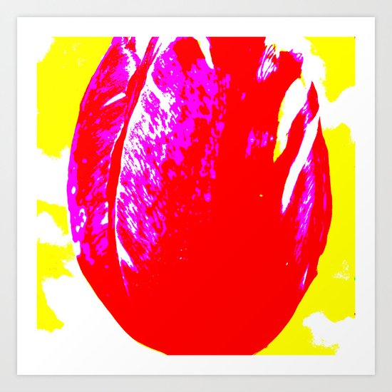 tulip red Art Print