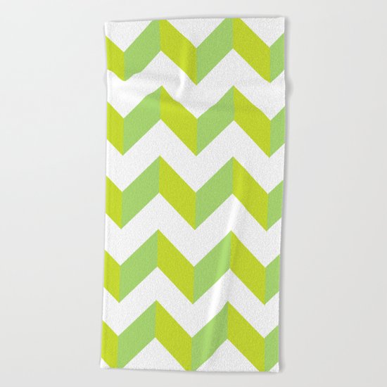 green pattern geometric Beach Towel
