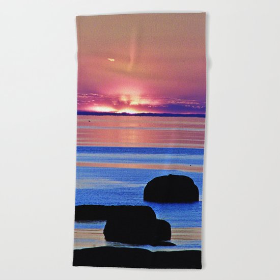 Colorful Dusk Beach Towel