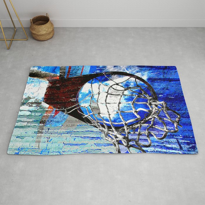 Red White And Blue Basketball Art Vs 123 Rug By Takumipark Society6